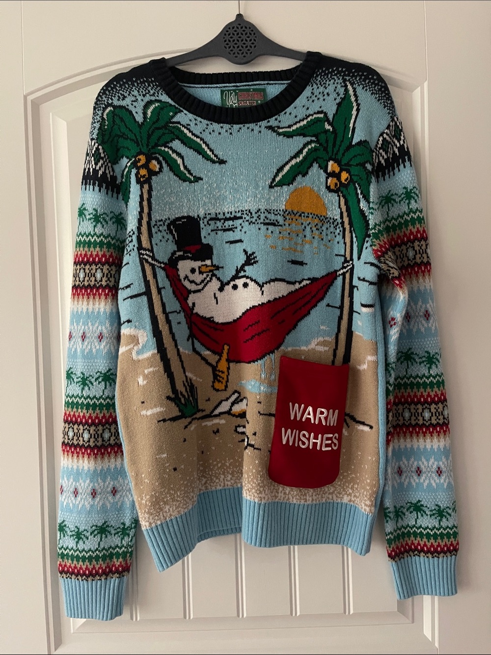 Ugly Christmas Sweater Holiday Snowman Large